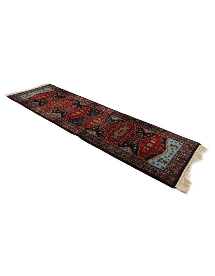 Detail image of  2' 2 x 7' 2  Hand Knotted Hamedan Persian Wool Runner Rug