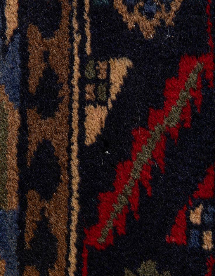 Detail image of  2' 11 x 6' 6  Hand Knotted Hamedan Persian Wool Runner Rug
