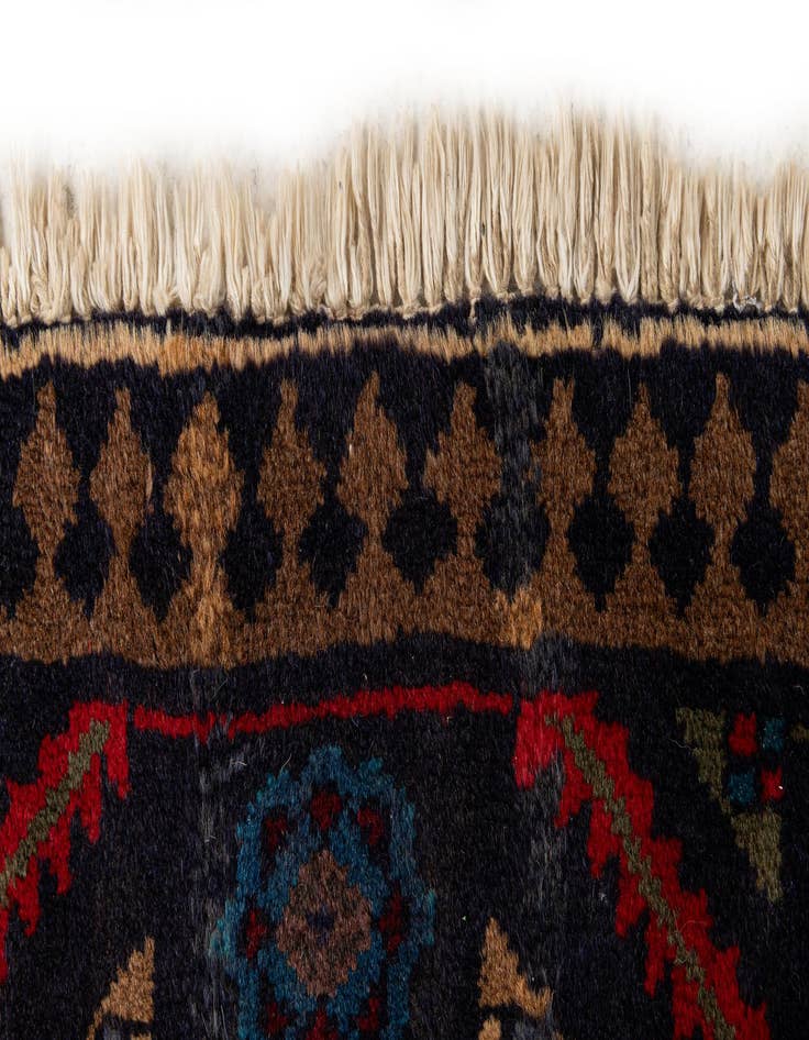 Detail image of  2' 11 x 6' 6  Hand Knotted Hamedan Persian Wool Runner Rug