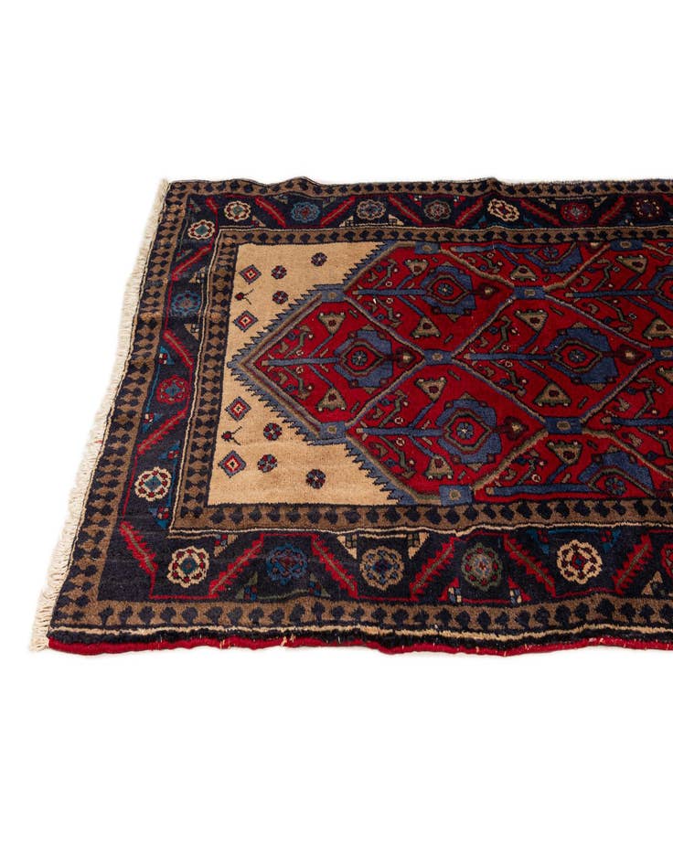 Detail image of  2' 11 x 6' 6  Hand Knotted Hamedan Persian Wool Runner Rug