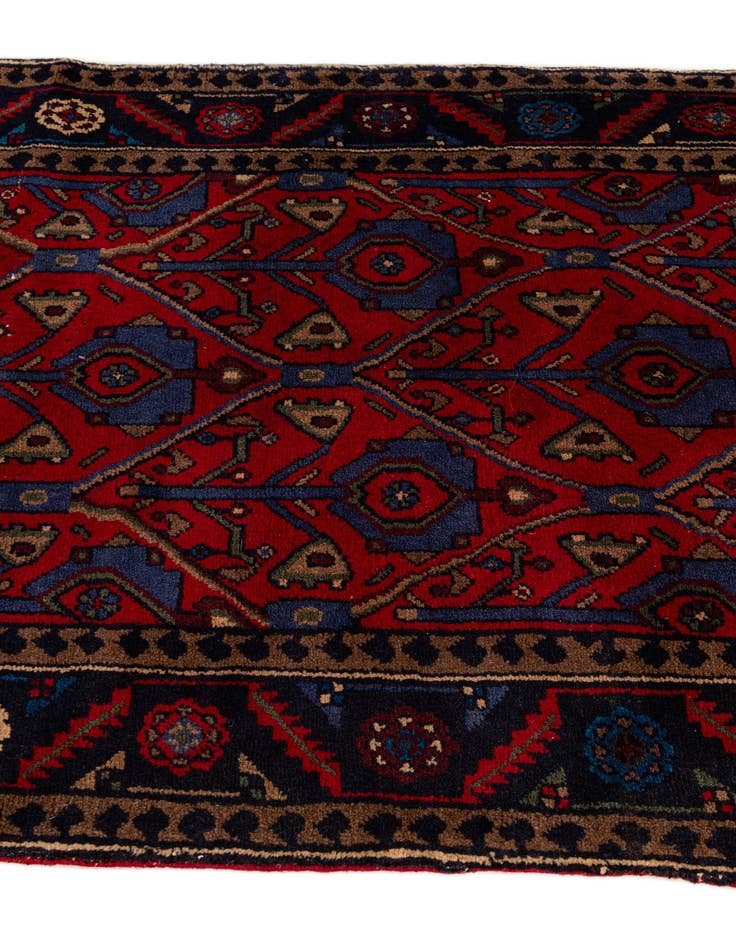 Detail image of  2' 11 x 6' 6  Hand Knotted Hamedan Persian Wool Runner Rug