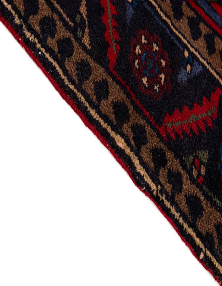 Detail image of  2' 11 x 6' 6  Hand Knotted Hamedan Persian Wool Runner Rug