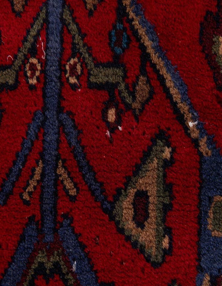 Detail image of  2' 11 x 6' 6  Hand Knotted Hamedan Persian Wool Runner Rug