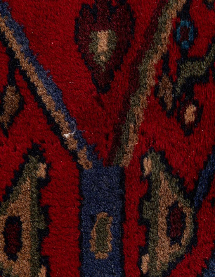 Detail image of  2' 11 x 6' 6  Hand Knotted Hamedan Persian Wool Runner Rug