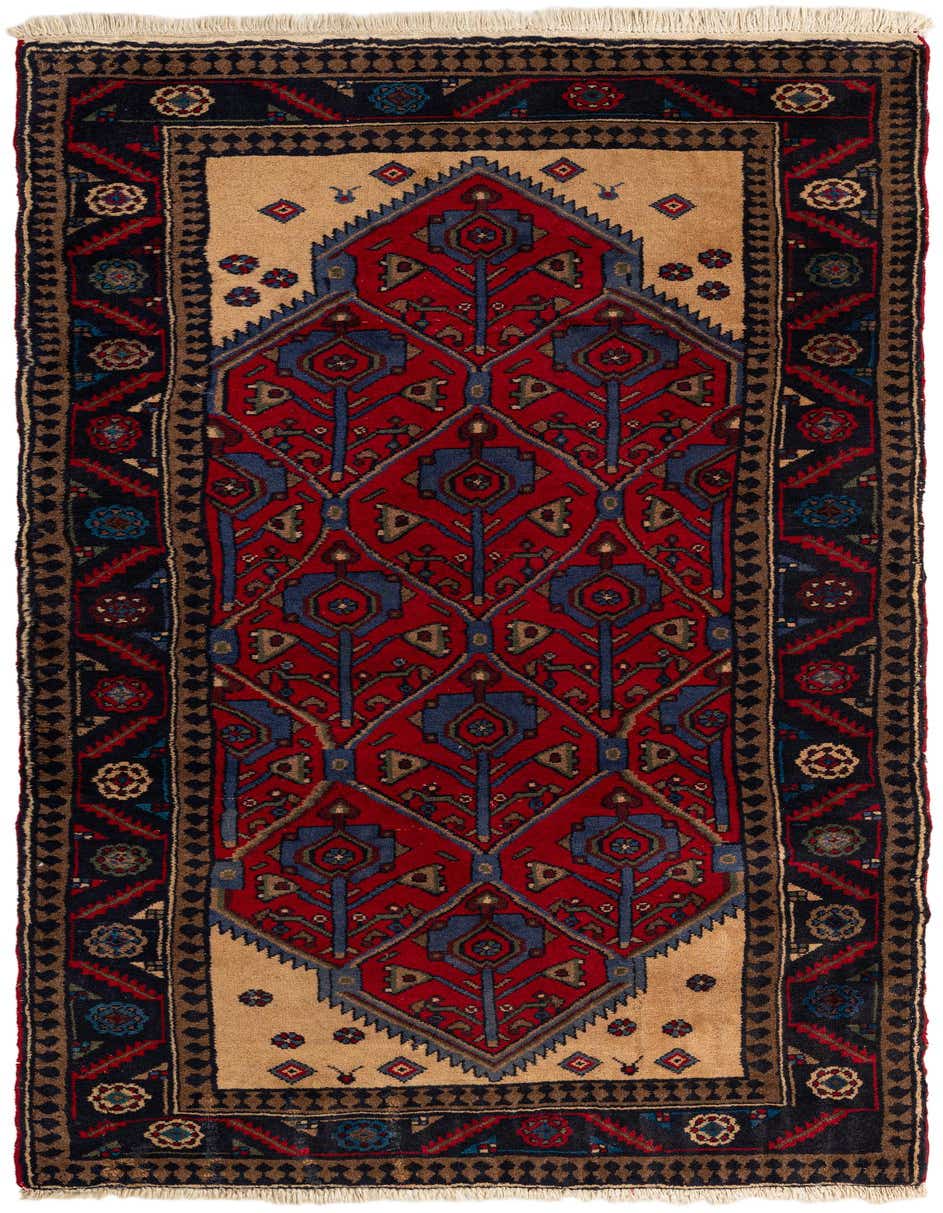 Primary image  2' 11 x 6' 6  Hand Knotted Hamedan Persian Wool Runner Rug
