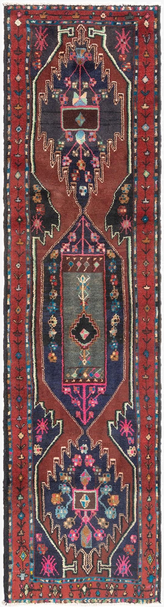  2' 8 x 9' 6 Hamedan Runner Rug