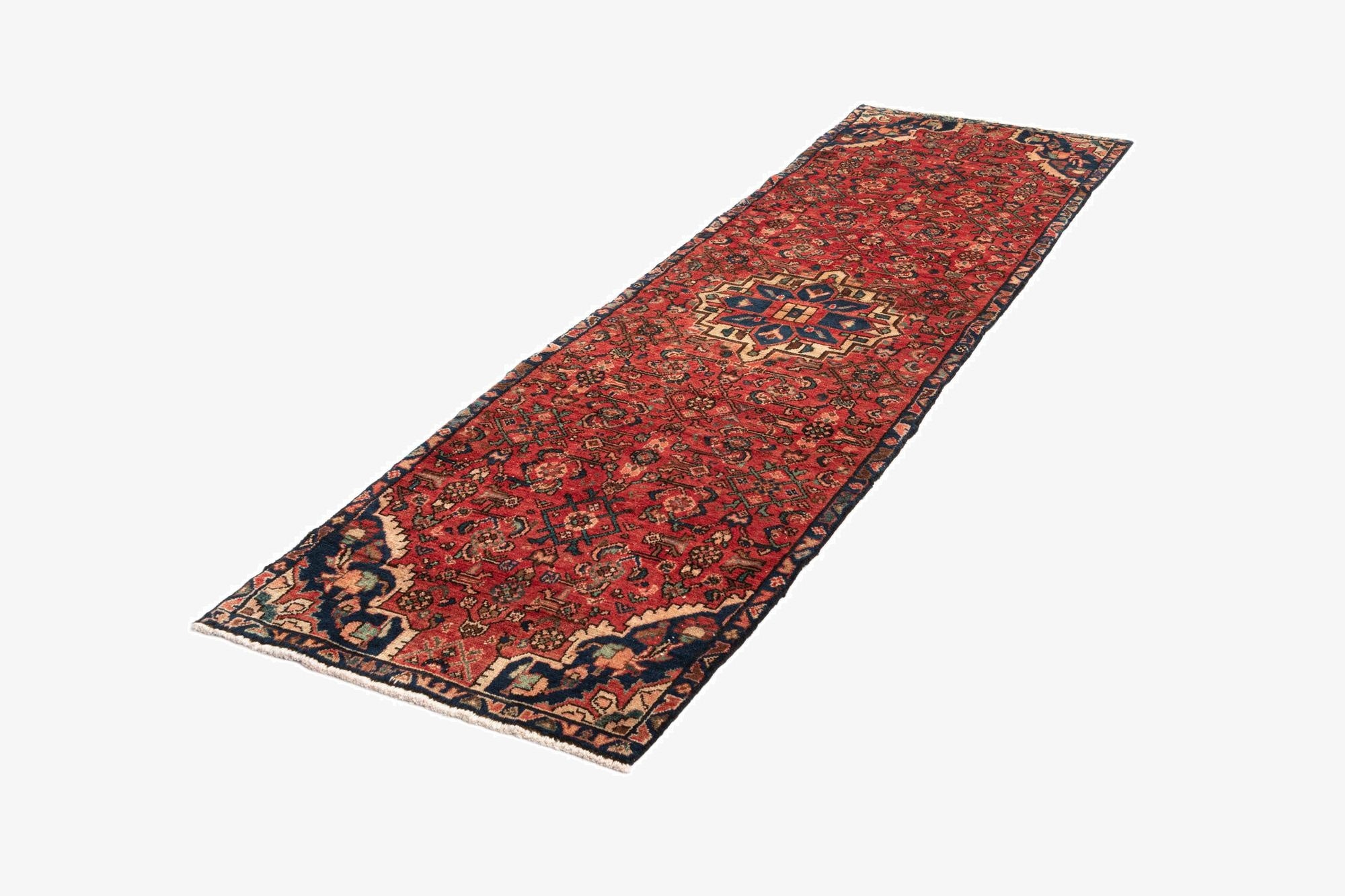  2' 8 x 9' 7 Hamedan Wool Runner Rug