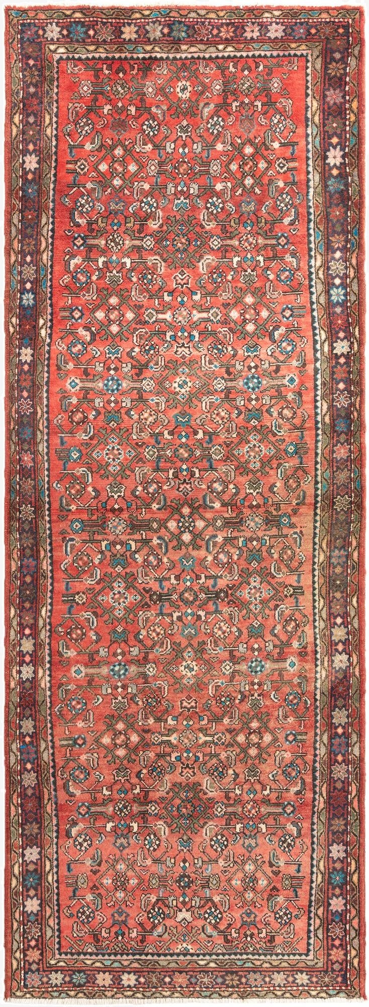  3' 8 x 10' 5 Hamedan Runner Rug