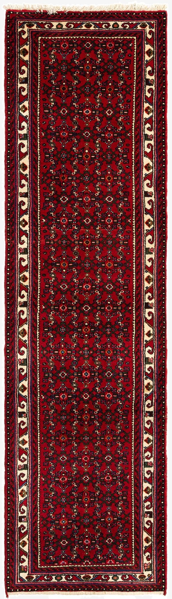  2' 8 x 9' 11 Hamedan Wool Runner Rug
