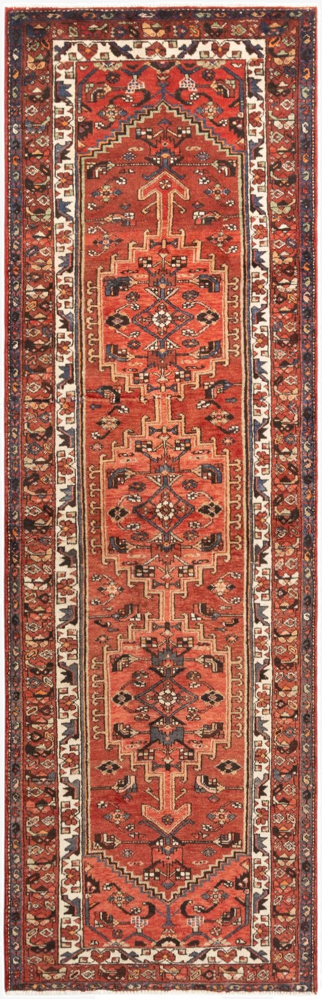  3' 3 x 10' 4 Hamedan Runner Rug