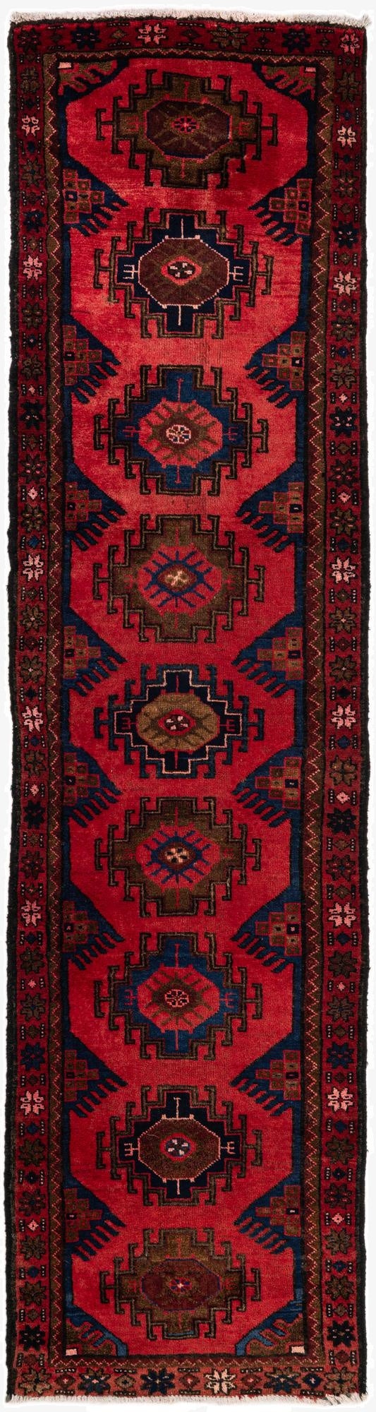  2' 6 x 9' 6 Hamedan Wool Runner Rug