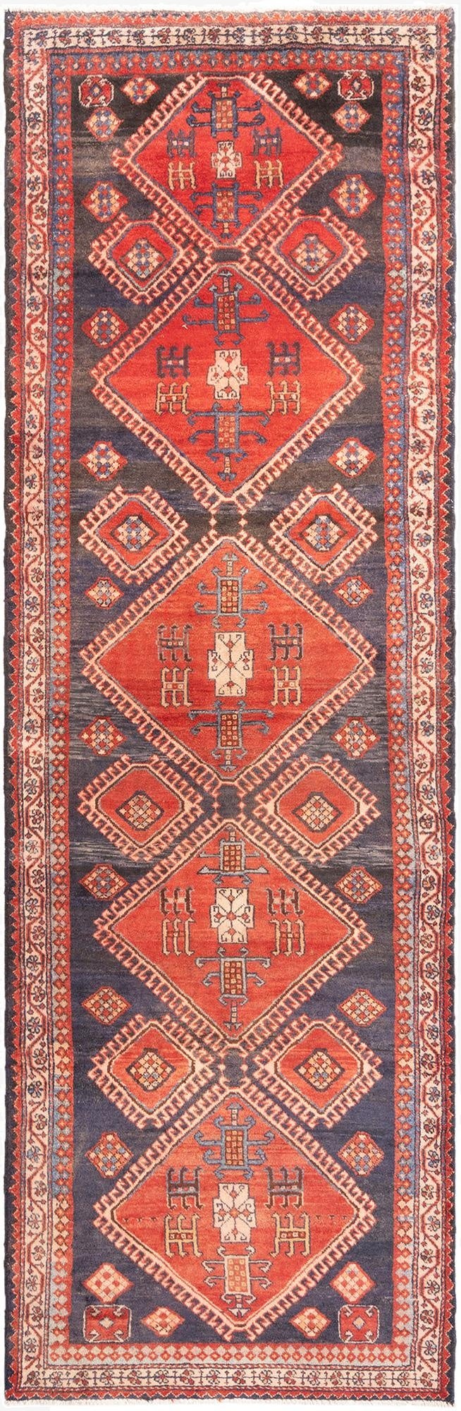  3' 9 x 11' 11 Hamedan Runner Rug