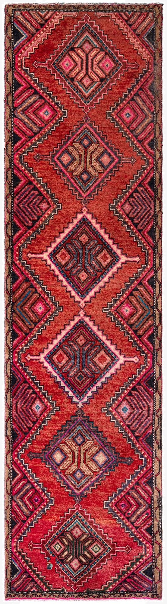 2' 6 x 9' 6 Hamedan Wool Runner Rug