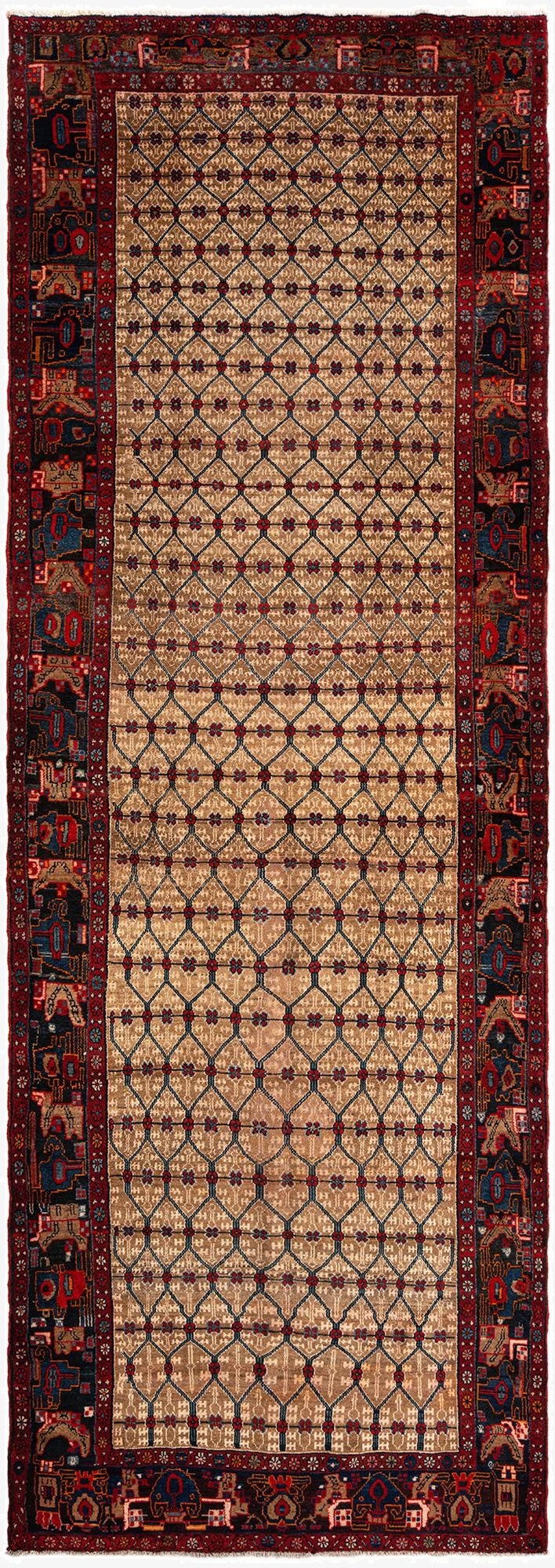  5' 4 x 14' 10 Hamedan Wool Runner Rug