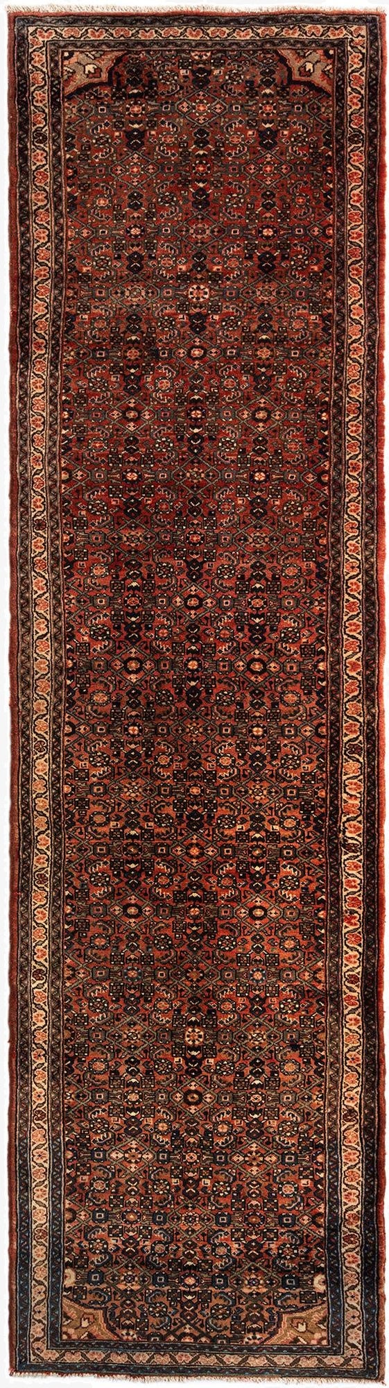  3' 4 x 14' 2 Hamedan Wool Runner Rug