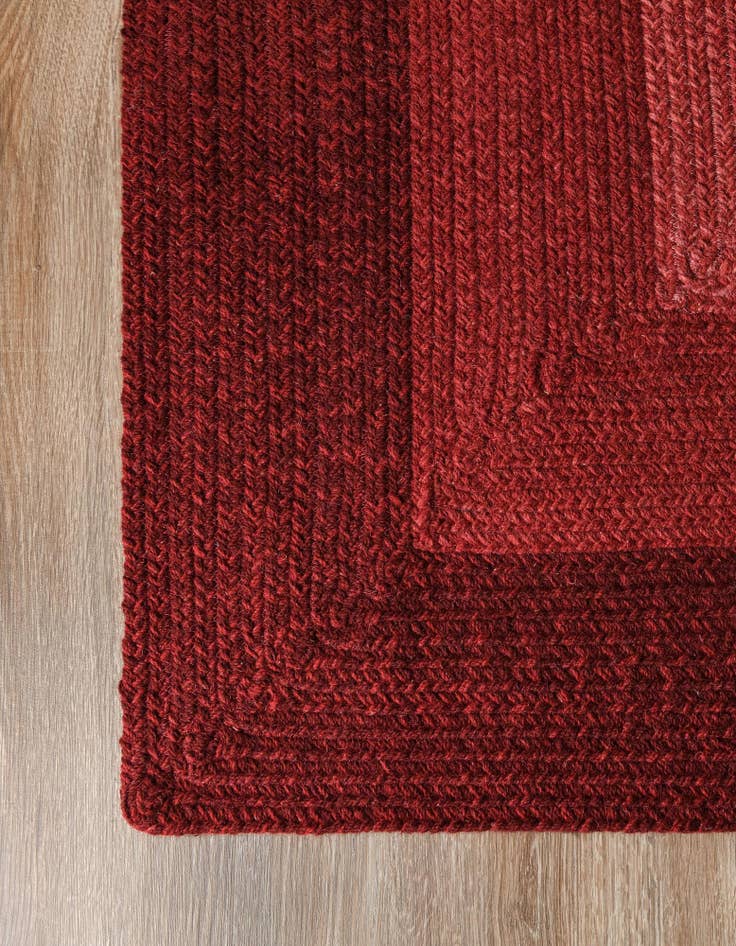 Detail image of  2' 7 x 8'  Hand Hand Braided Wool Runner Rug