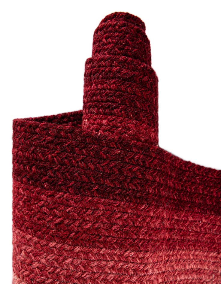 Detail image of  2' 7 x 12'  Hand Hand Braided Wool Runner Rug