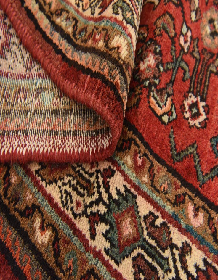 Detail image of 4' 4 x 11' Hand Knotted Hossainabad Persian Wool Runner Rug