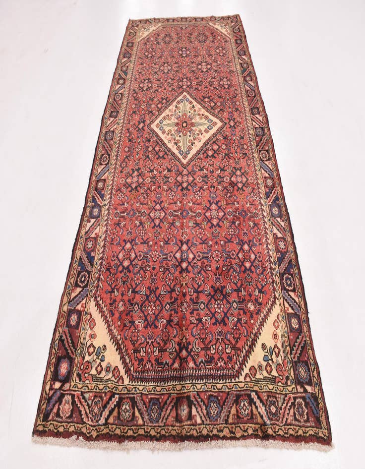 Detail image of 5' 5 x 10' 6 Hand Knotted Hossainabad Persian Wool Runner Rug