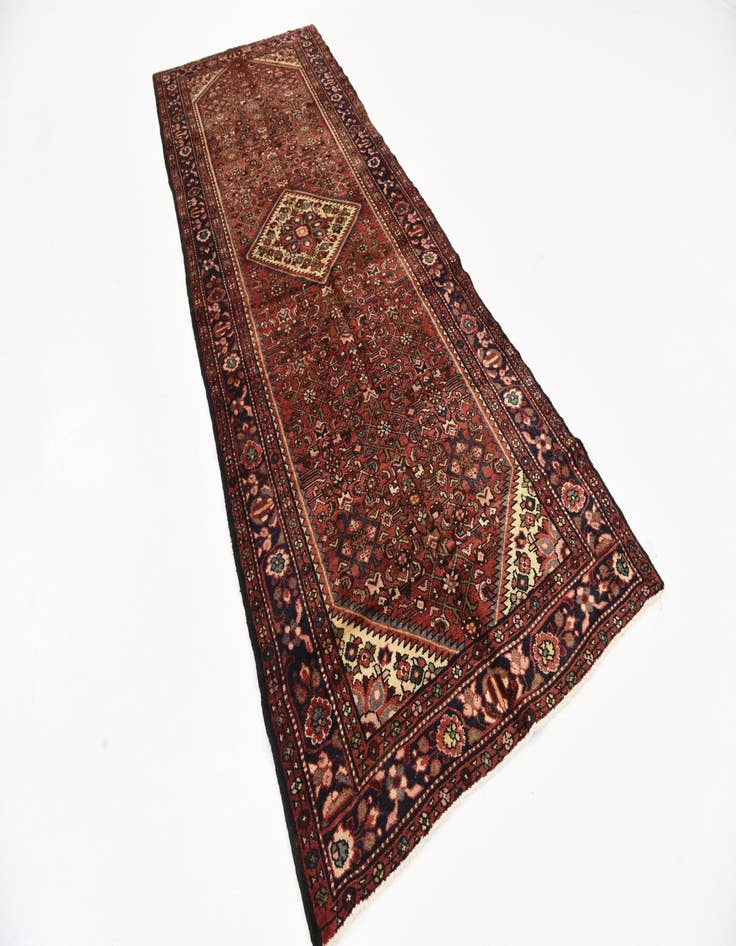 Detail image of  3' 9 x 10' 2  Hand Knotted Hossainabad Persian Wool Runner Rug