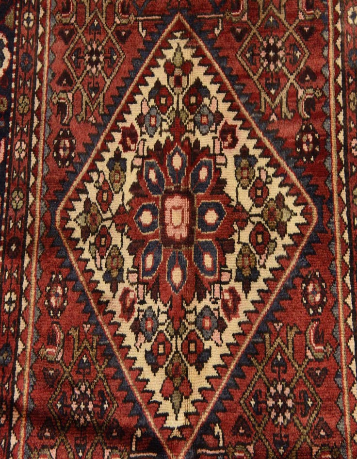 Detail image of  3' 9 x 10' 2  Hand Knotted Hossainabad Persian Wool Runner Rug