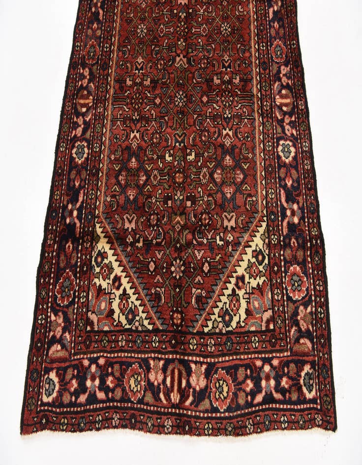 Detail image of  3' 9 x 10' 2  Hand Knotted Hossainabad Persian Wool Runner Rug