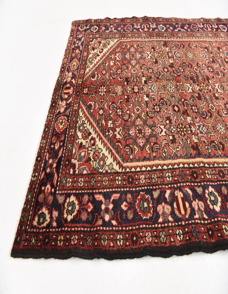 Detail image of  3' 9 x 10' 2  Hand Knotted Hossainabad Persian Wool Runner Rug