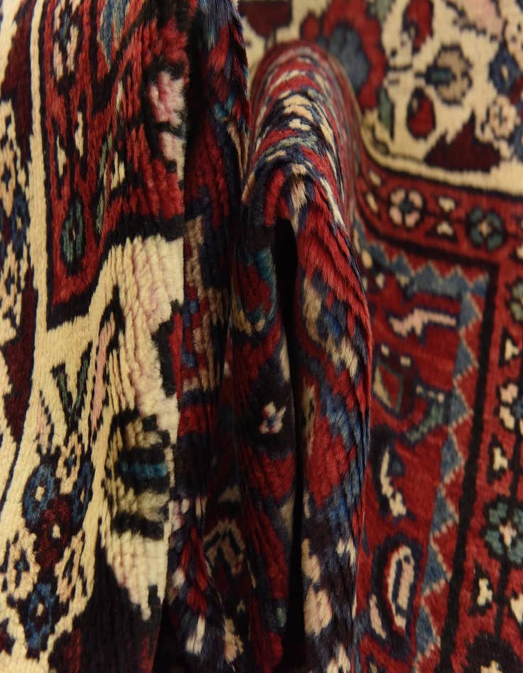 Detail image of  3' 6 x 9' 6  Hand Knotted Hossainabad Persian Wool Runner Rug