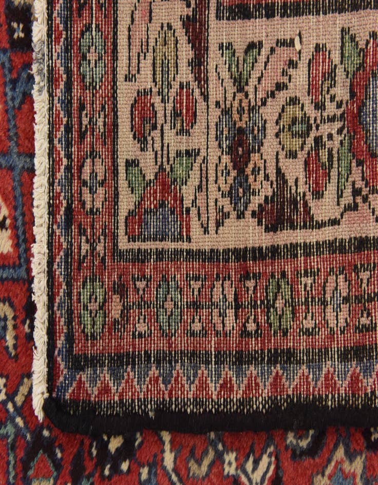 Detail image of  3' 6 x 9' 6  Hand Knotted Hossainabad Persian Wool Runner Rug