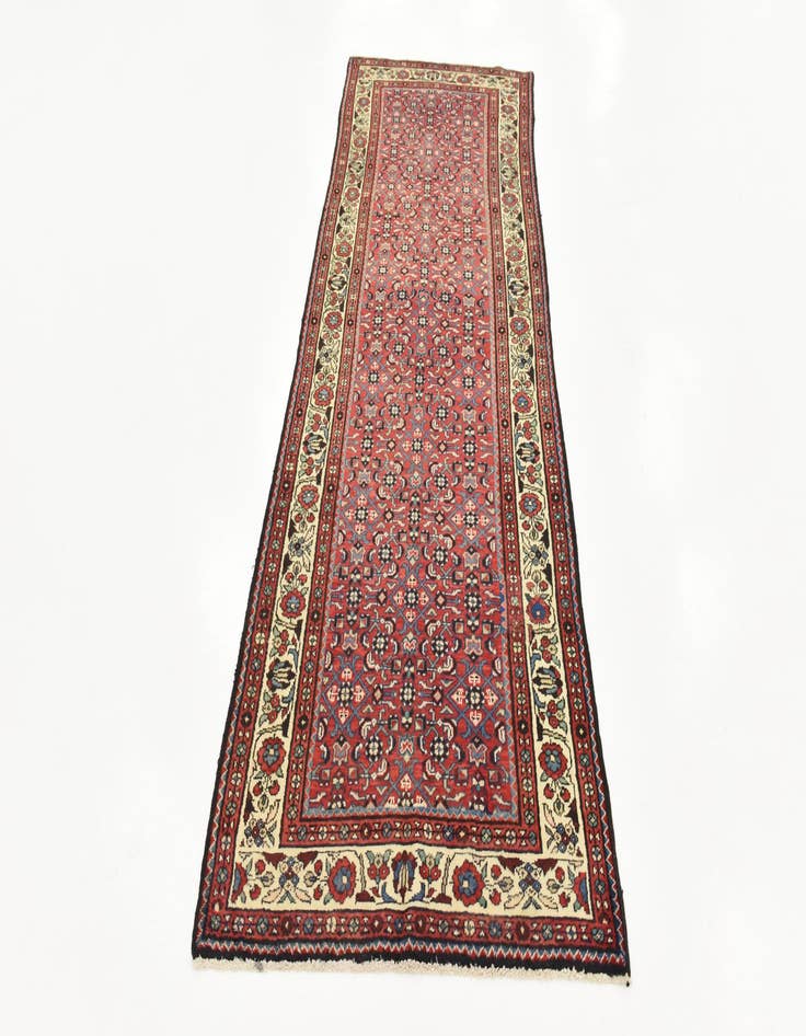 Detail image of  3' 6 x 9' 6  Hand Knotted Hossainabad Persian Wool Runner Rug