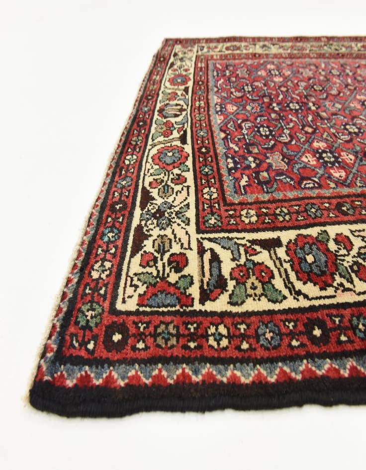 Detail image of  3' 6 x 9' 6  Hand Knotted Hossainabad Persian Wool Runner Rug