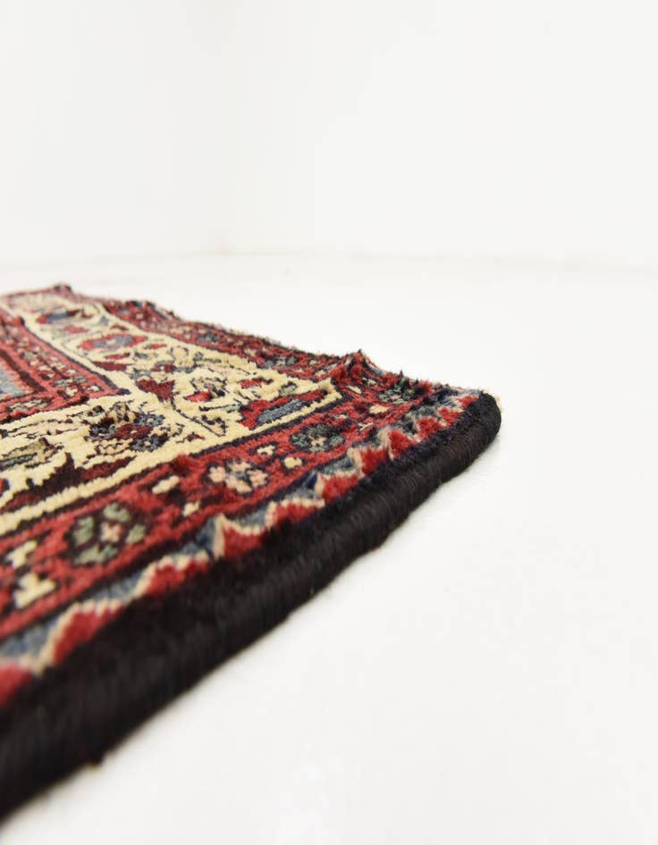 Detail image of  3' 6 x 9' 6  Hand Knotted Hossainabad Persian Wool Runner Rug