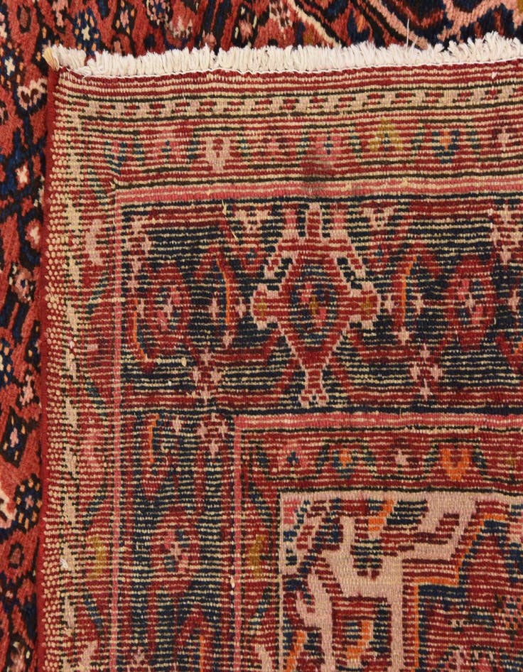 Detail image of  3' 8 x 9' 10  Hand Knotted Hossainabad Persian Wool Runner Rug