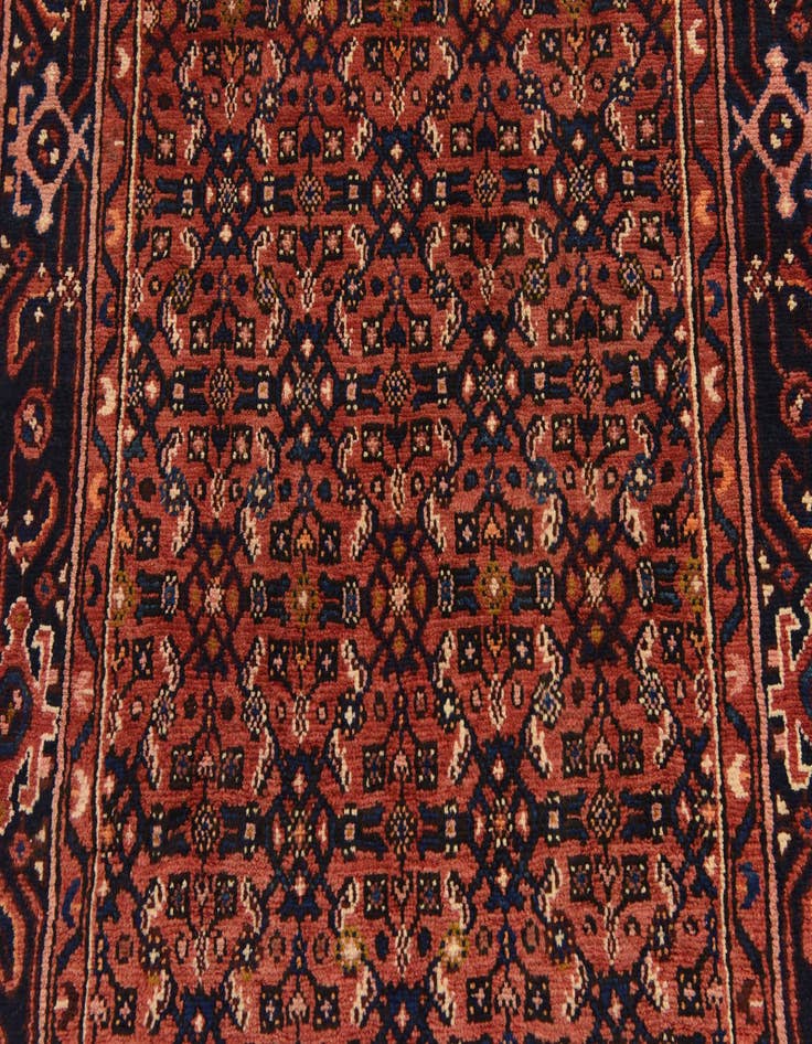 Detail image of  3' 8 x 9' 10  Hand Knotted Hossainabad Persian Wool Runner Rug