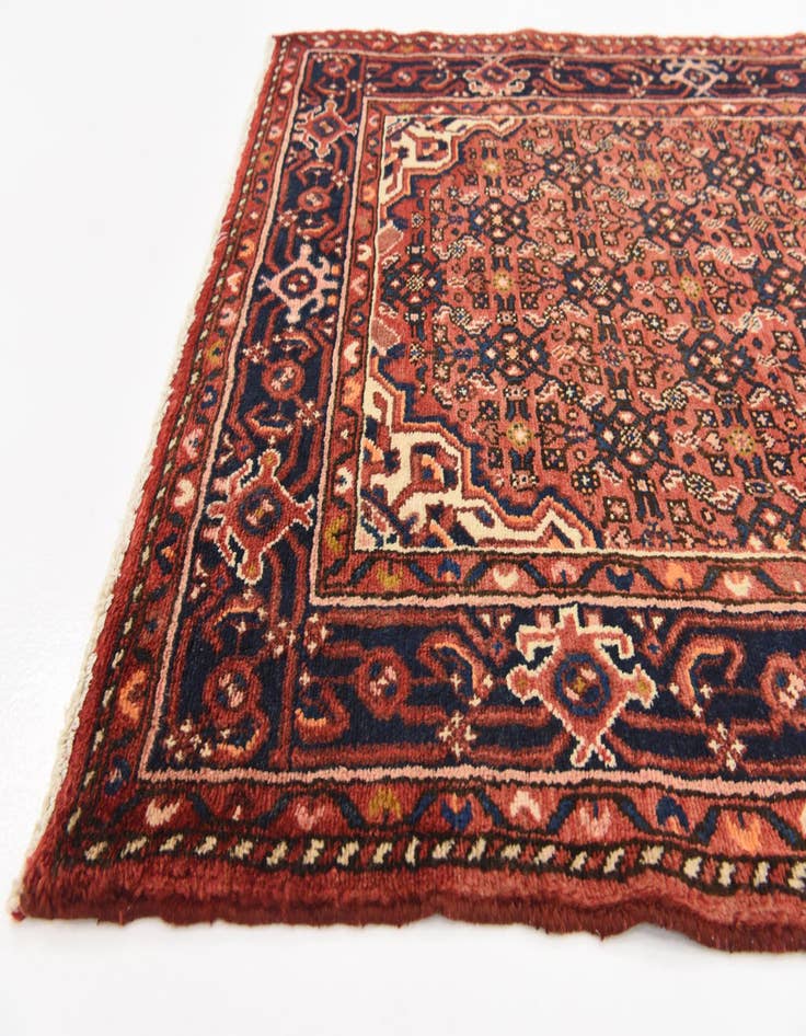 Detail image of  3' 8 x 9' 10  Hand Knotted Hossainabad Persian Wool Runner Rug