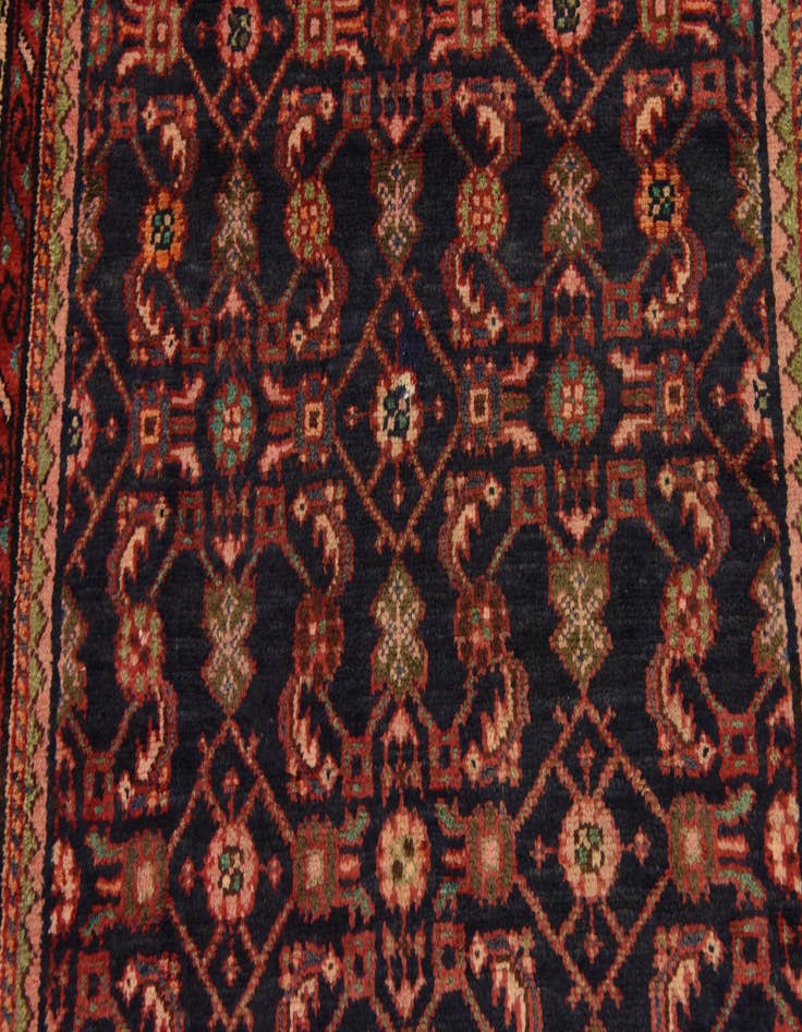 Detail image of  3' 6 x 9' 8  Hand Knotted Hossainabad Persian Wool Runner Rug