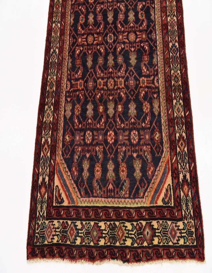 Detail image of  3' 6 x 9' 8  Hand Knotted Hossainabad Persian Wool Runner Rug