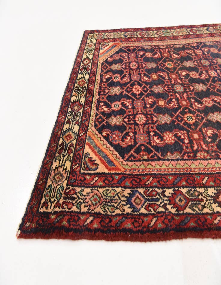 Detail image of  3' 6 x 9' 8  Hand Knotted Hossainabad Persian Wool Runner Rug