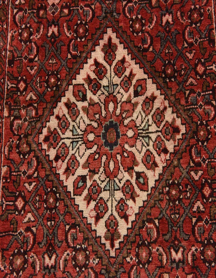 Detail image of 3' 9 x 9' 8 Hand Knotted Hossainabad Persian Wool Runner Rug