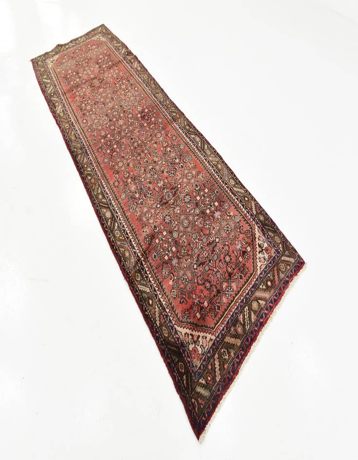 Detail image of  3' 8 x 11'  Hand Knotted Hossainabad Persian Wool Runner Rug