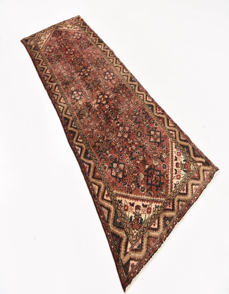 Detail image of  3' 9 x 10'  Hand Knotted Hossainabad Persian Wool Runner Rug