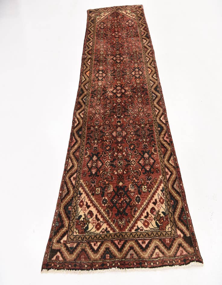 Detail image of  3' 9 x 10'  Hand Knotted Hossainabad Persian Wool Runner Rug