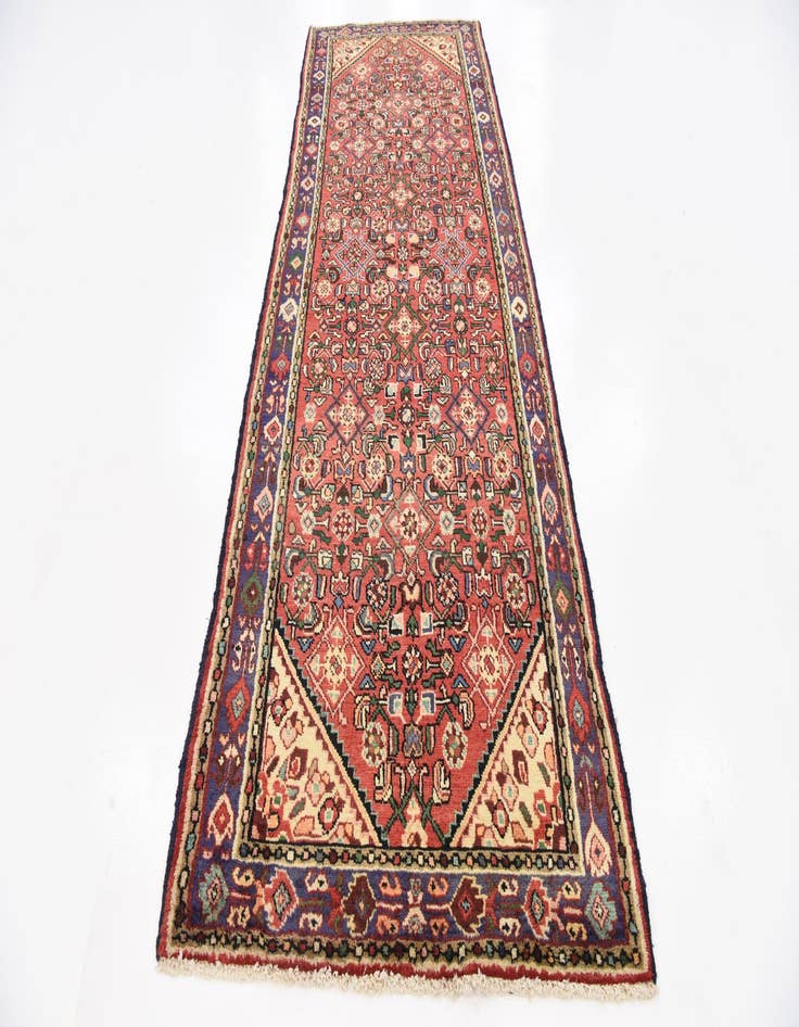 Detail image of  3' 8 x 10' 4  Hand Knotted Hossainabad Persian Wool Runner Rug