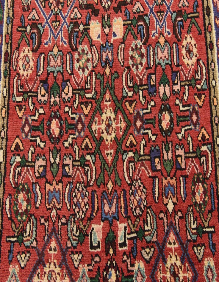 Detail image of  3' 8 x 10' 4  Hand Knotted Hossainabad Persian Wool Runner Rug