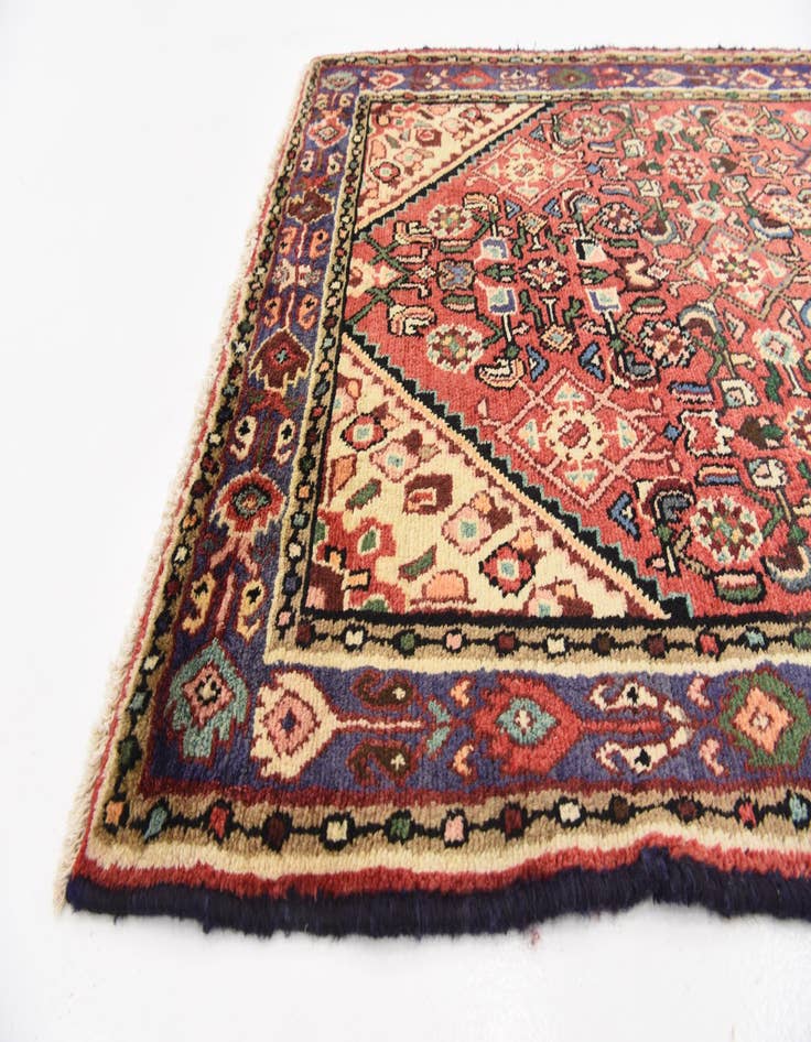 Detail image of  3' 8 x 10' 4  Hand Knotted Hossainabad Persian Wool Runner Rug