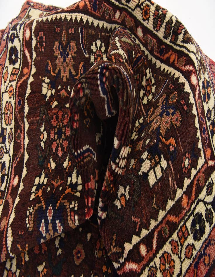 Detail image of  3' 8 x 10' 3  Hand Knotted Hossainabad Persian Wool Runner Rug