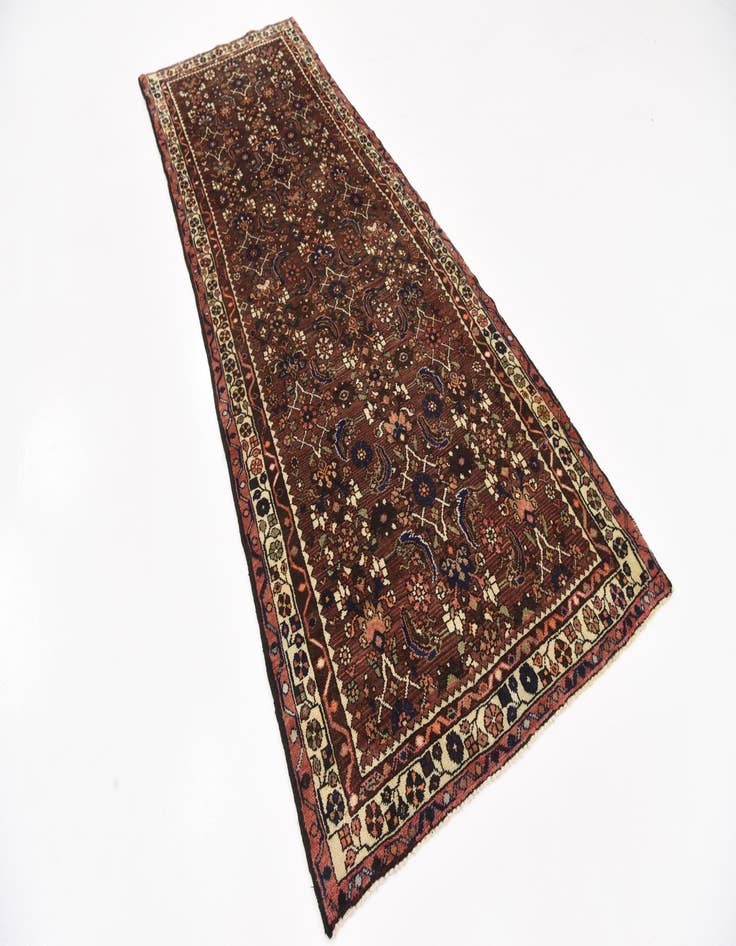 Detail image of  3' 8 x 10' 3  Hand Knotted Hossainabad Persian Wool Runner Rug