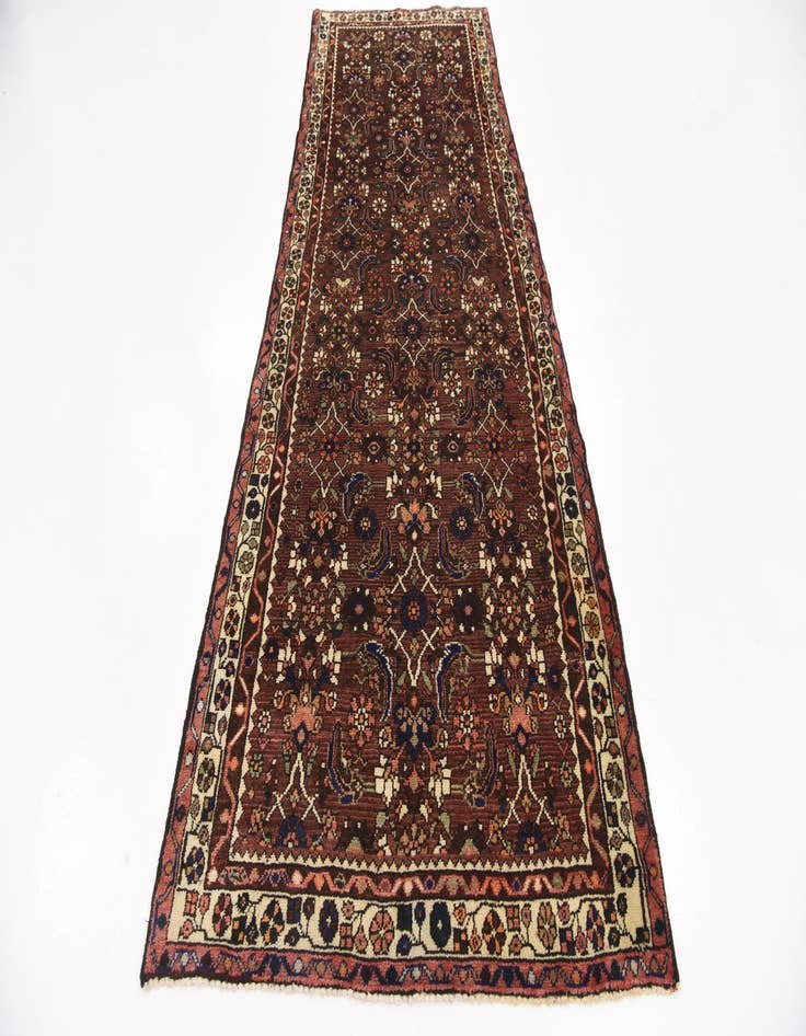 Detail image of  3' 8 x 10' 3  Hand Knotted Hossainabad Persian Wool Runner Rug