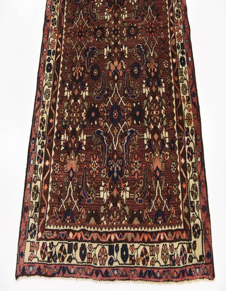 Detail image of  3' 8 x 10' 3  Hand Knotted Hossainabad Persian Wool Runner Rug