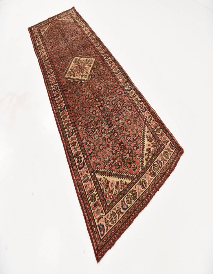 Detail image of  3' 9 x 10' 4  Hand Knotted Hossainabad Persian Wool Runner Rug